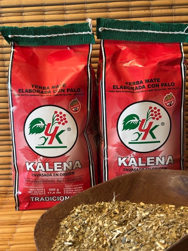 Yerba Orgánica Kalena en paquete Rojo
