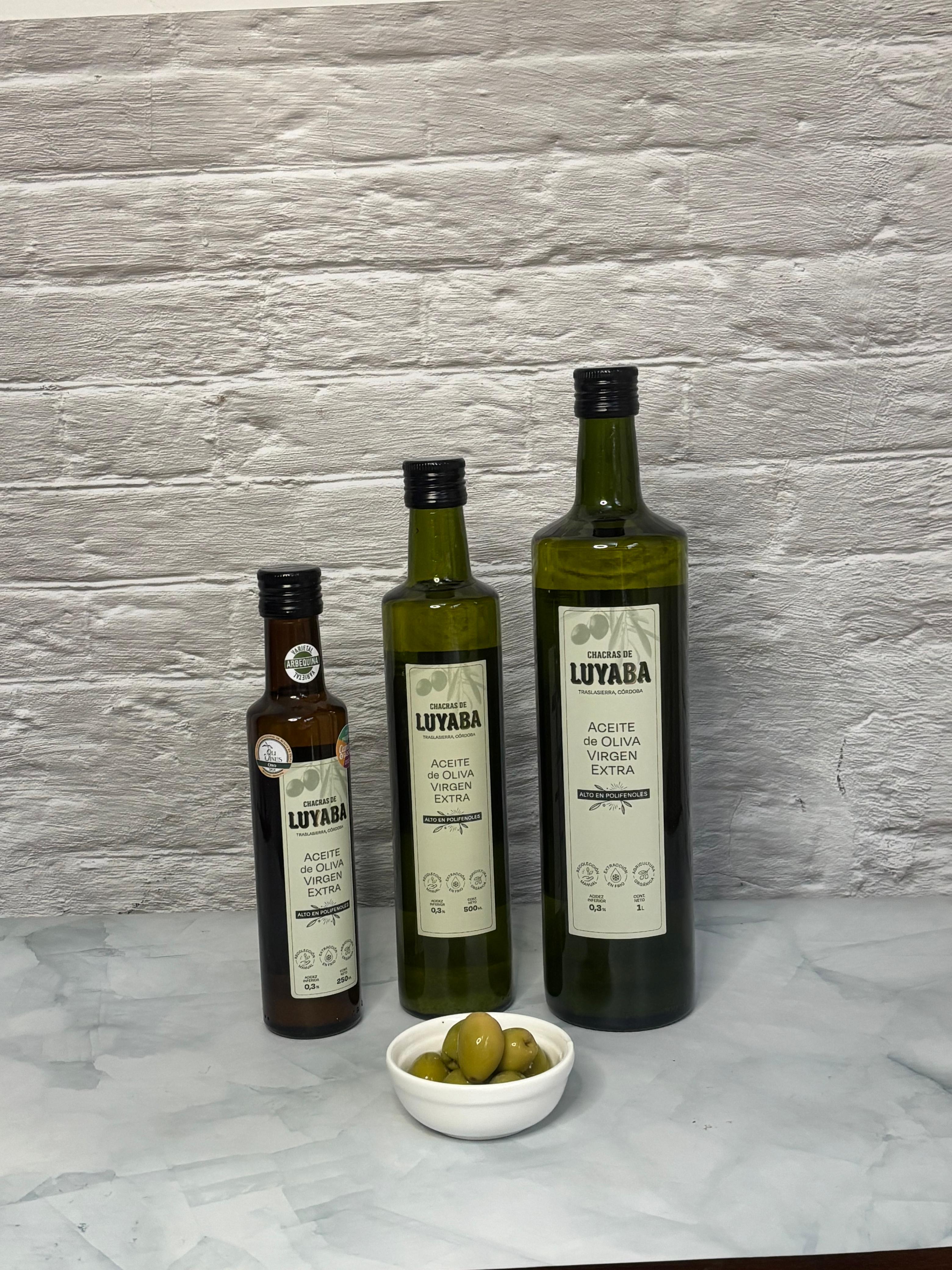 Aceite de oliva extra virgen organico Chacras de Luyaba